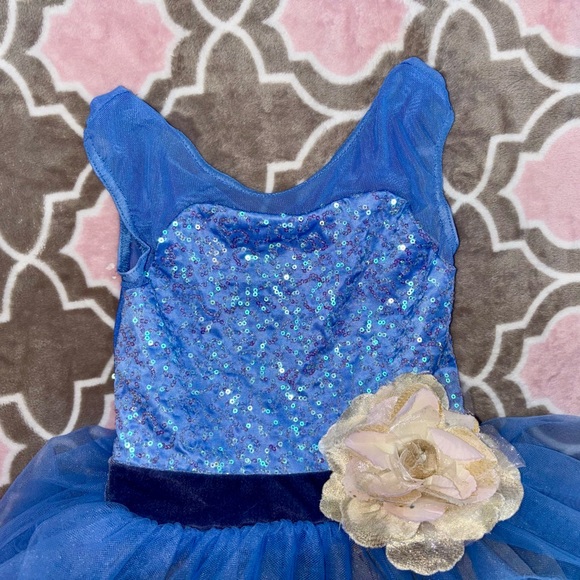 Weissman Recital Dress Periwinkle Blue Tulle Sequin Style 14401 Size SC (6/6X) - Picture 4 of 9